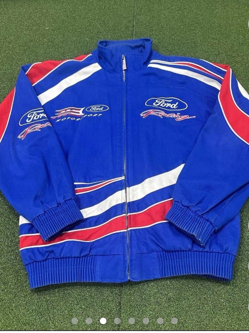 Ford Racing Blue Track Jacket with Red & White Accents